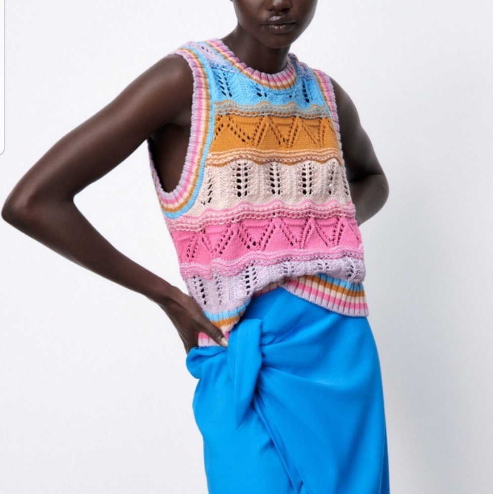 Zara multicolor knitted sweater tol